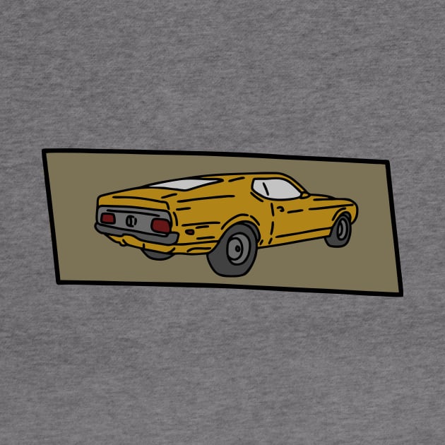 vintage muscle car gift hand drawn by fokaction